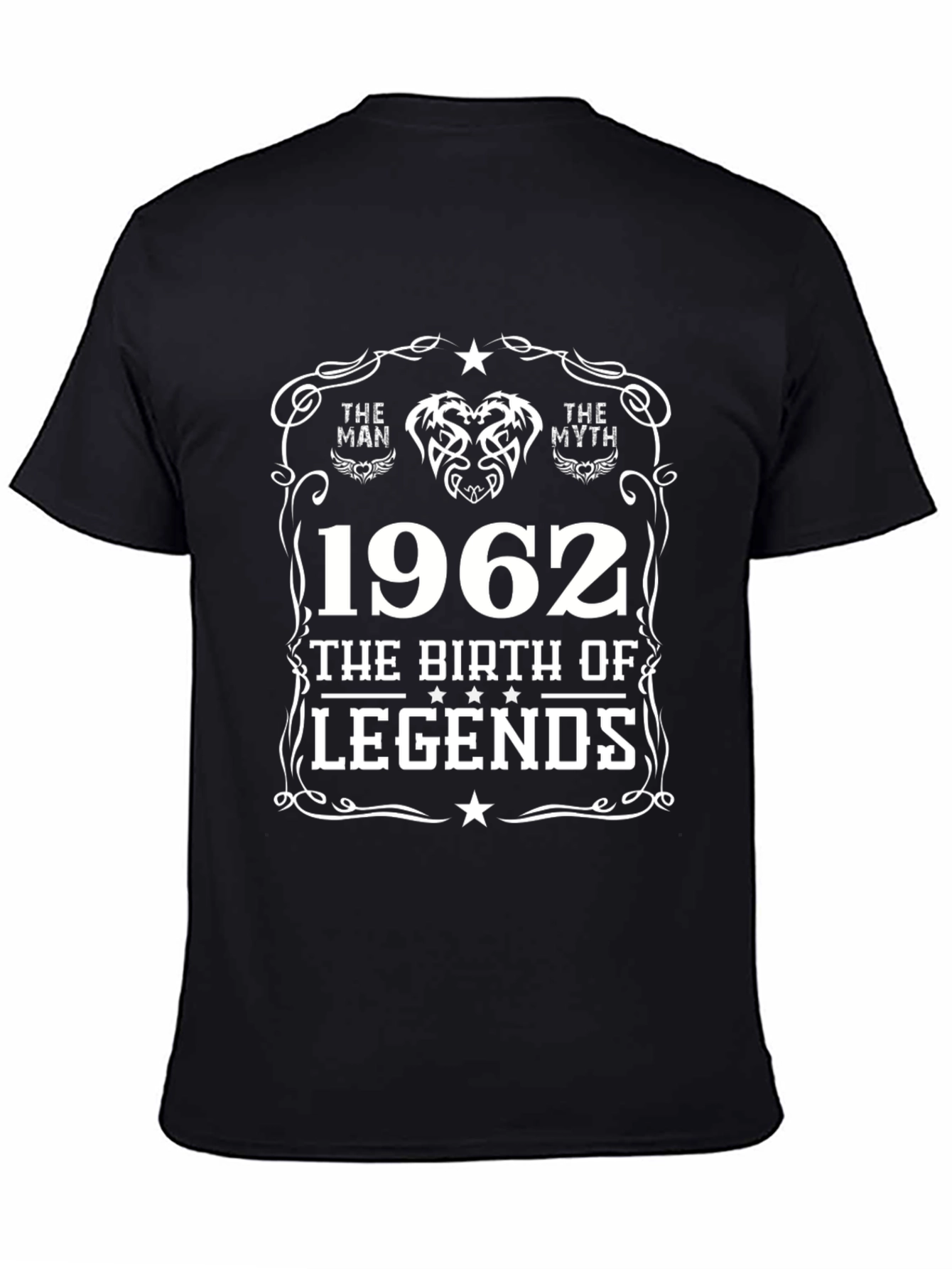 The Man The Myth Legend 1962 Black T-Shirt