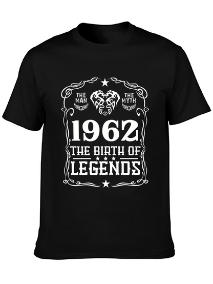The Man The Myth Legend 1962 Black T-Shirt