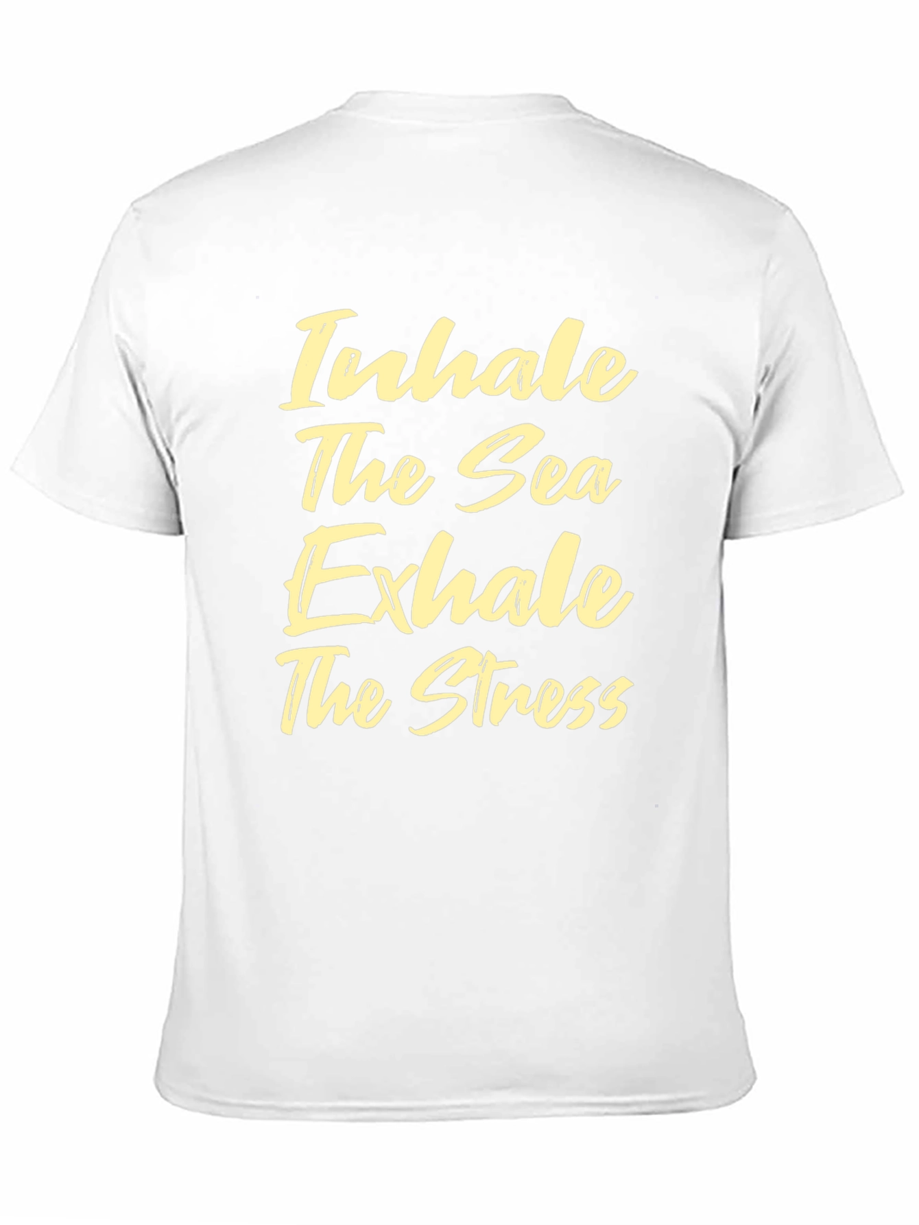 Inhale the Sea Exhale the Stress Black Tee