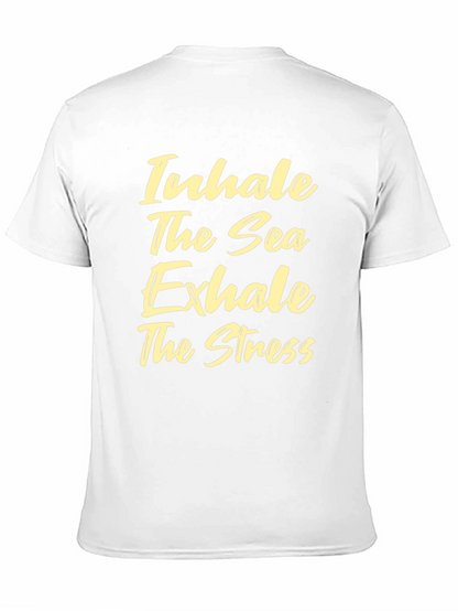 Inhale the Sea Exhale the Stress Black Tee
