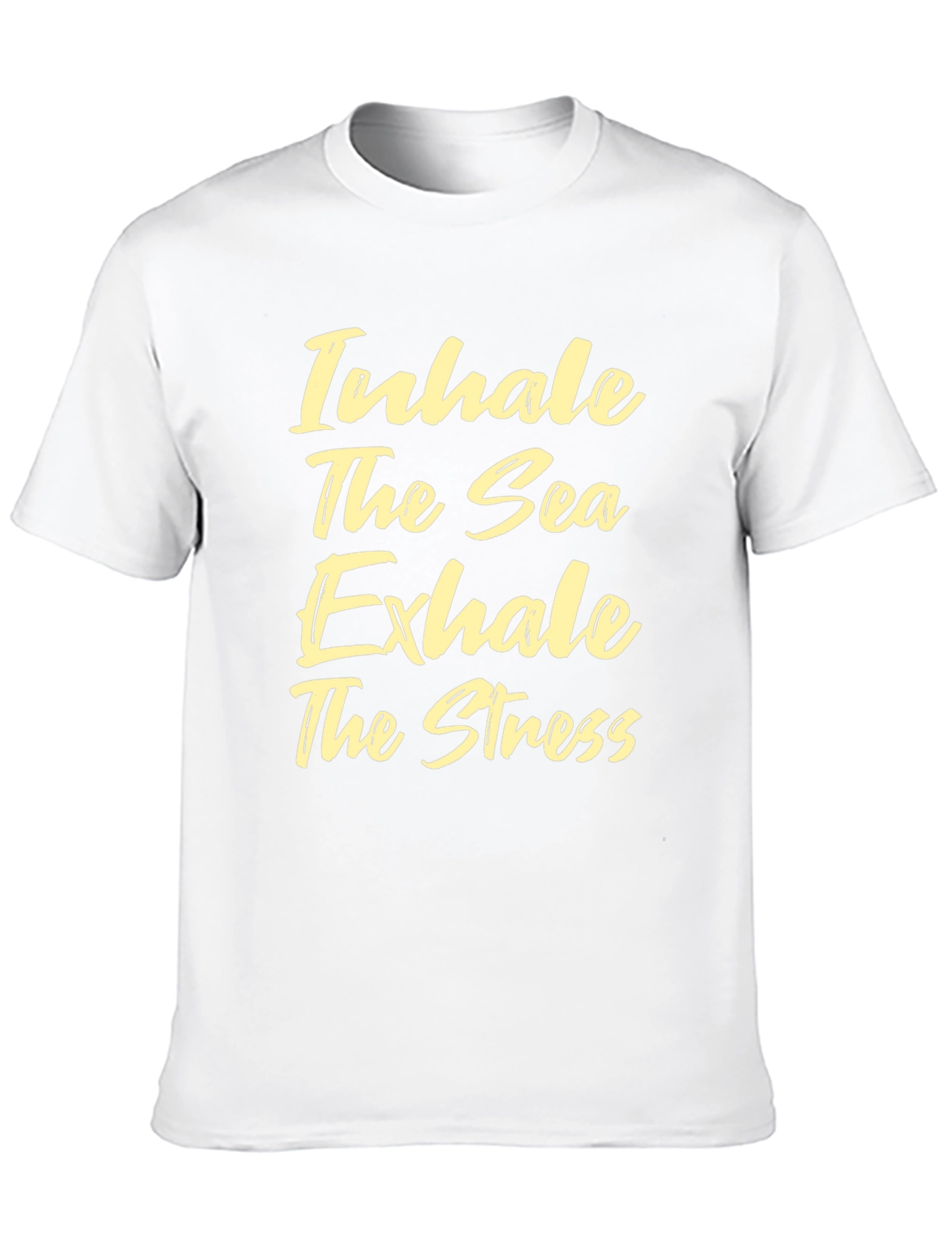 Inhale the Sea Exhale the Stress Black Tee