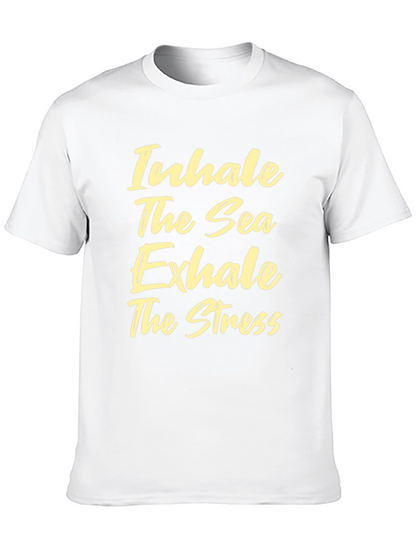 Inhale the Sea Exhale the Stress Black Tee