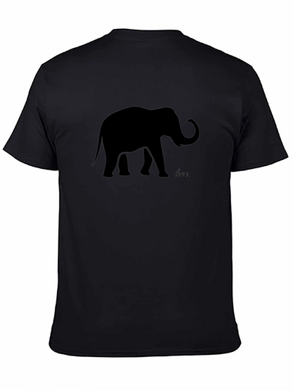 Elephant Silhouette Black T-Shirt