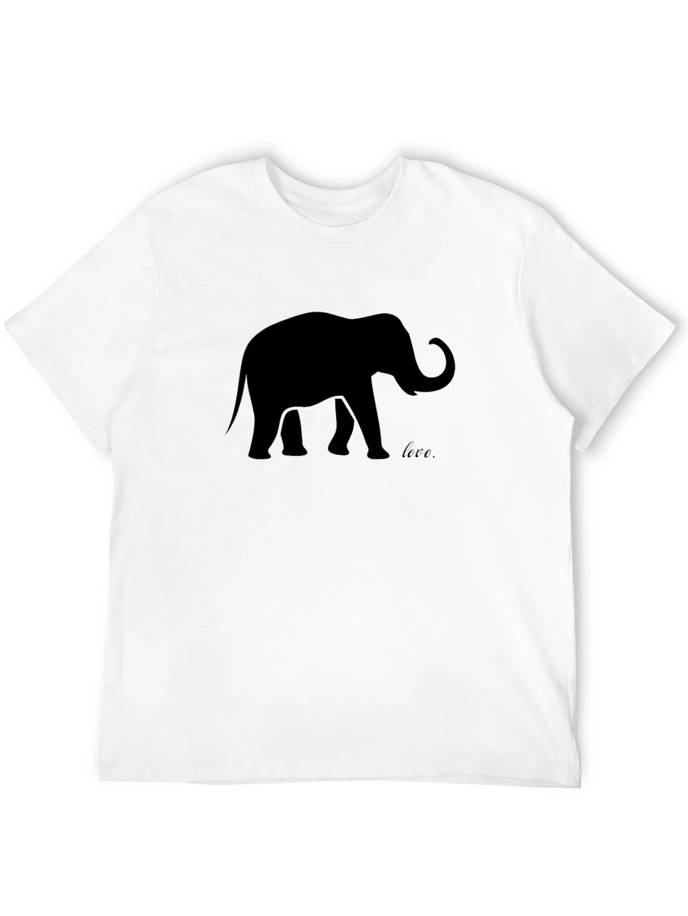 Elephant Silhouette Black T-Shirt