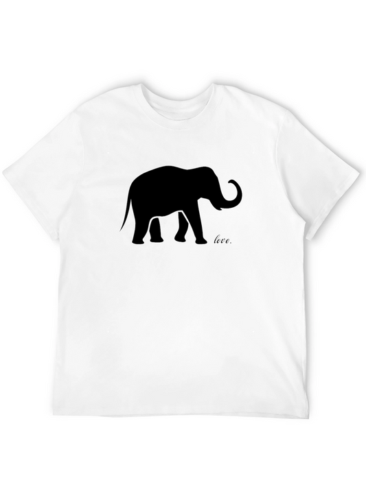 Elephant Silhouette Black T-Shirt