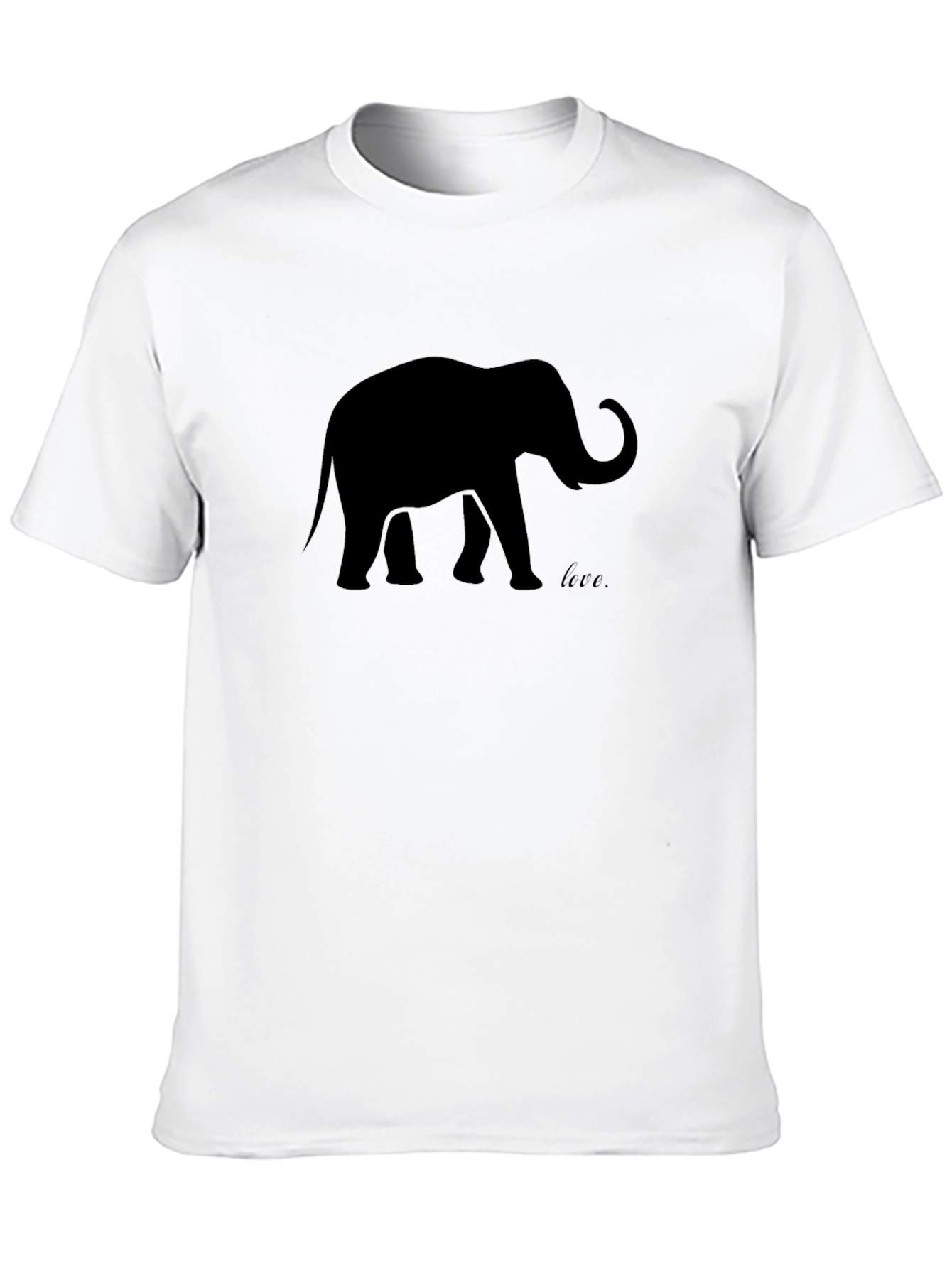 Elephant Silhouette Black T-Shirt