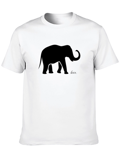 Elephant Silhouette Black T-Shirt