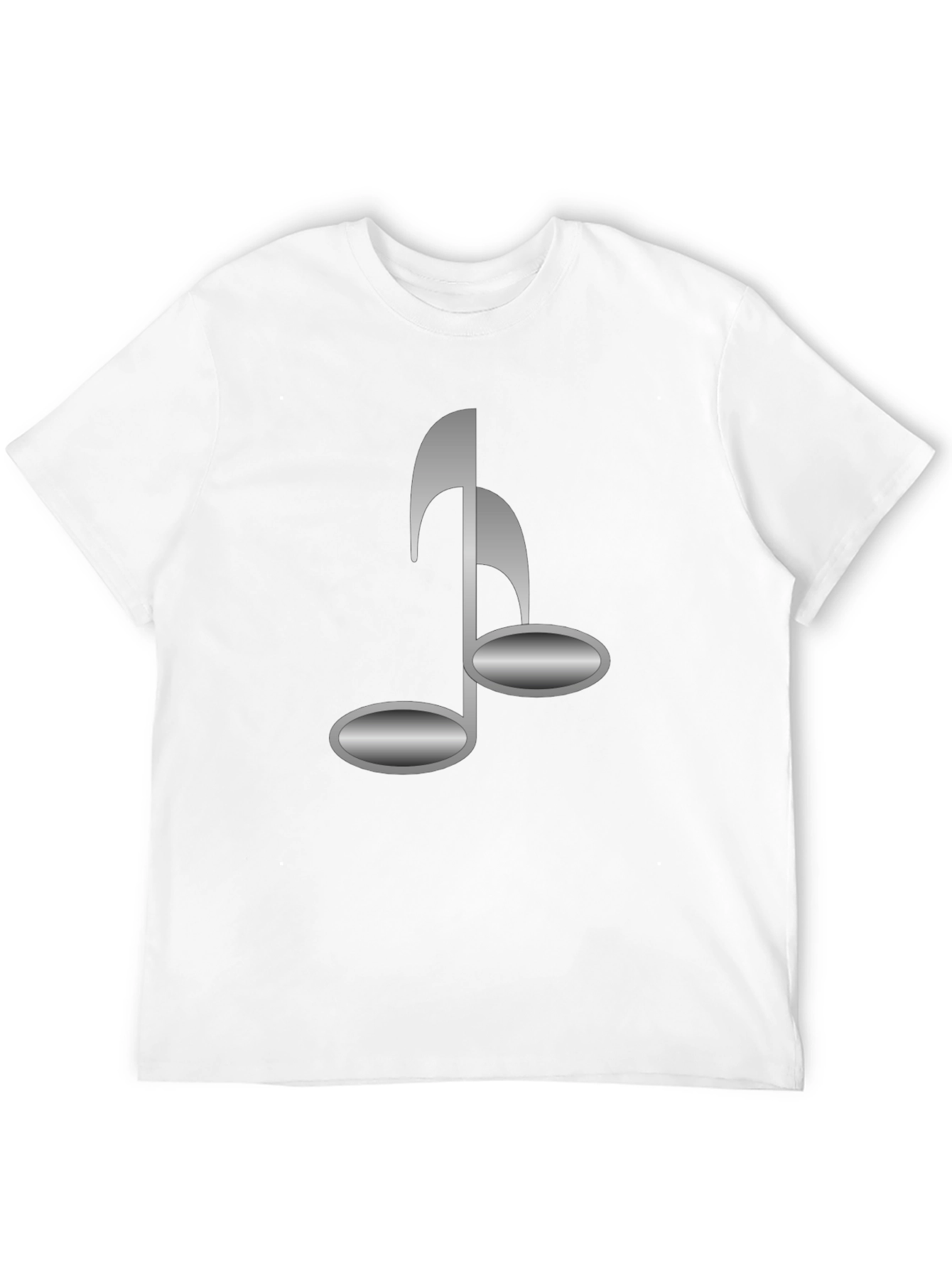 Black T-Shirt with Musical Note Design