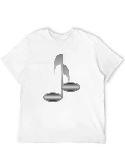 Black T-Shirt with Musical Note Design