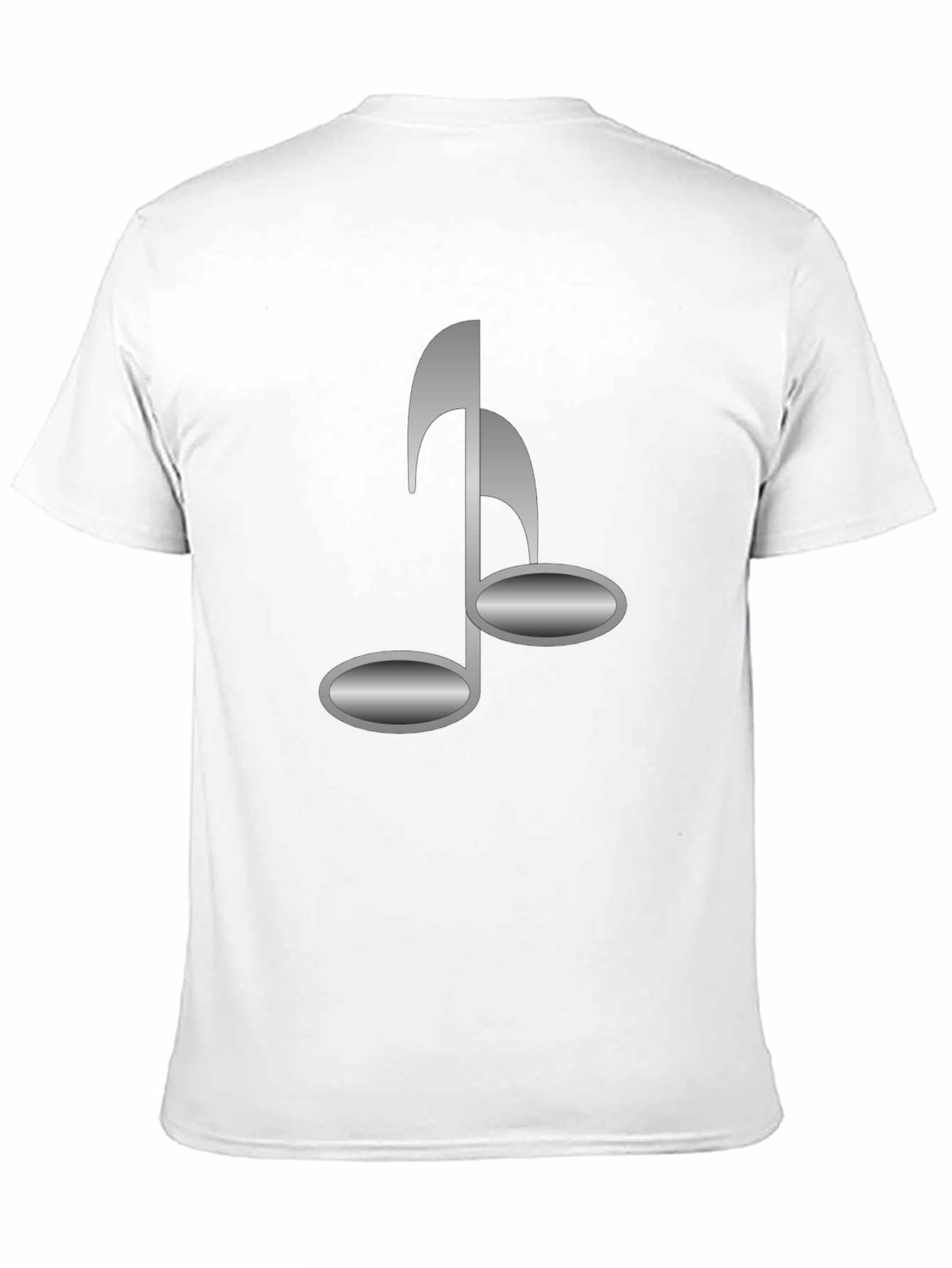 Black T-Shirt with Musical Note Design