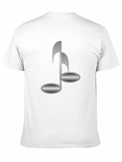 Black T-Shirt with Musical Note Design