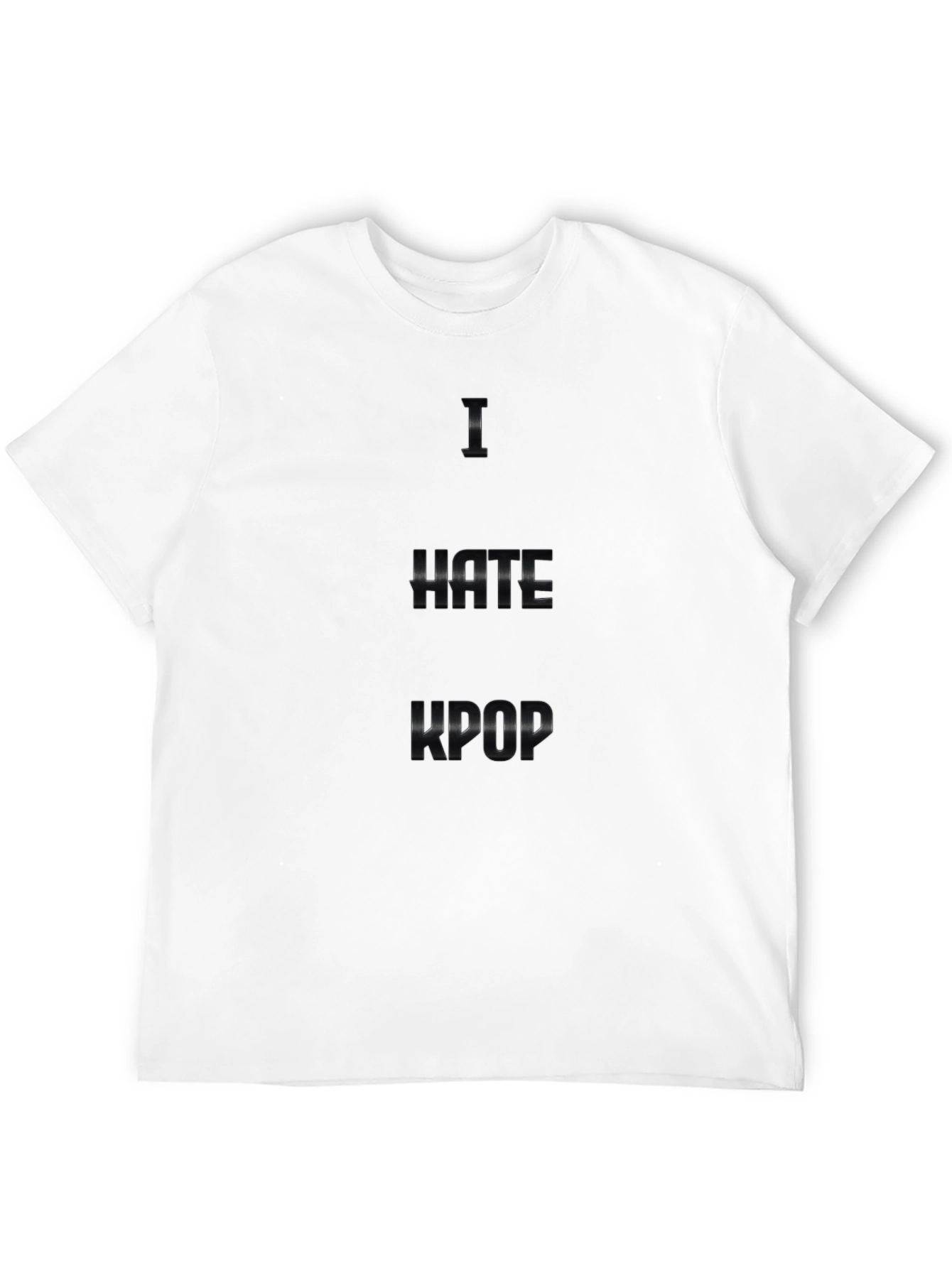 I Hate Kpop Black T-Shirt