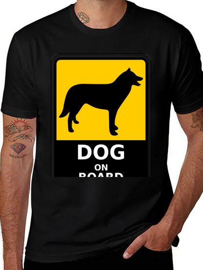 Dog On Board Black T-Shirt