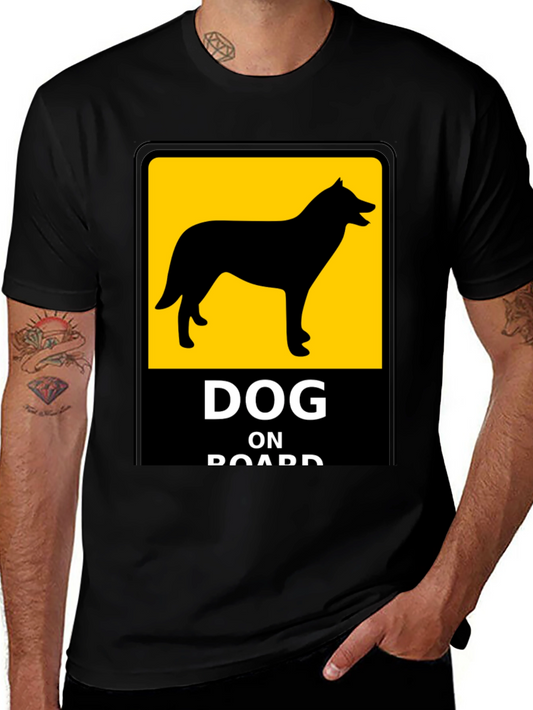 Dog On Board Black T-Shirt