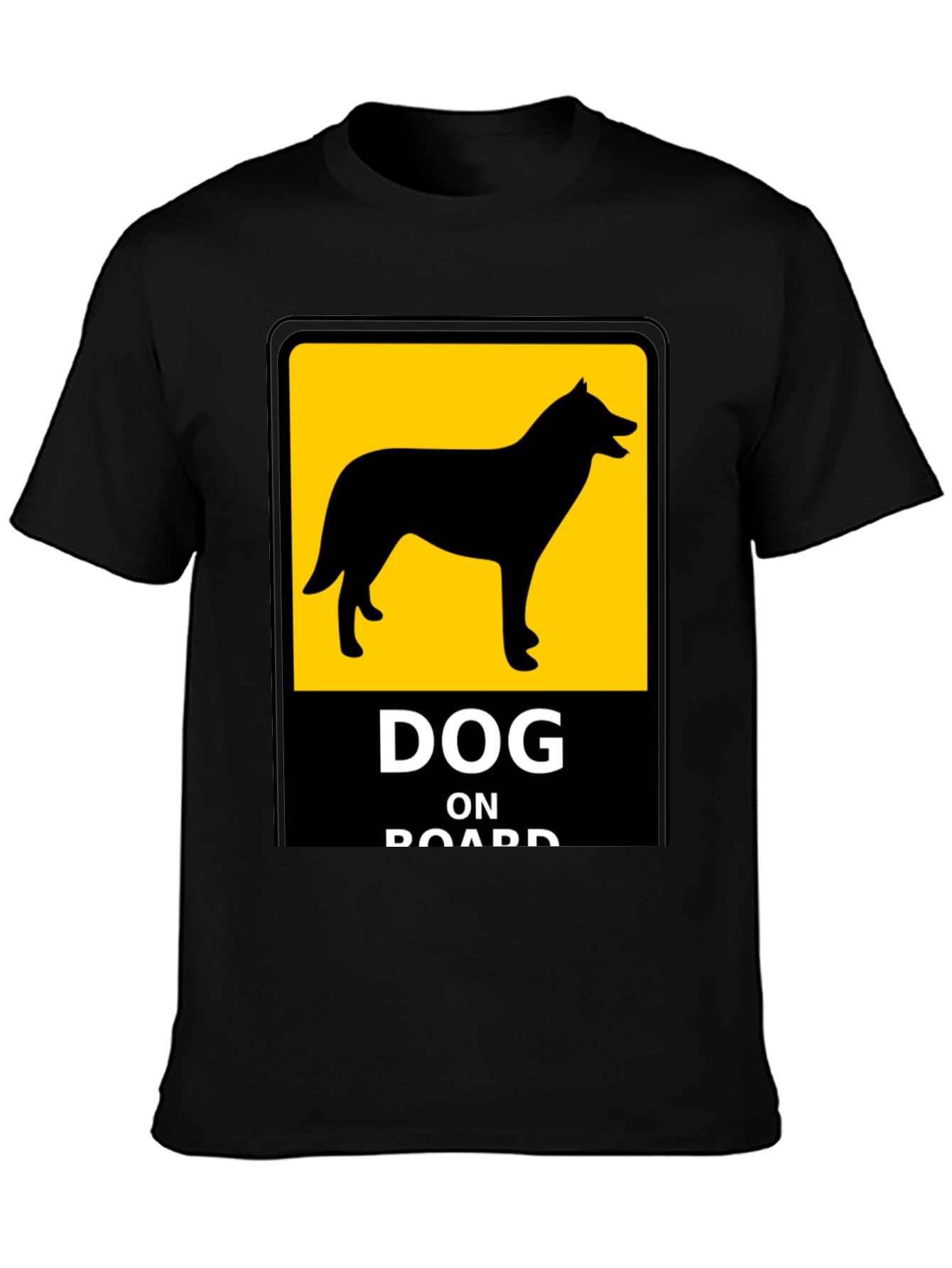 Dog On Board Black T-Shirt