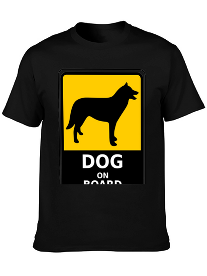 Dog On Board Black T-Shirt