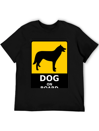 Dog On Board Black T-Shirt