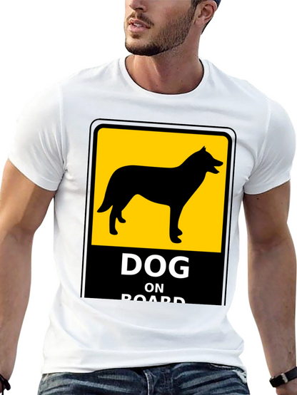 Dog On Board Black T-Shirt