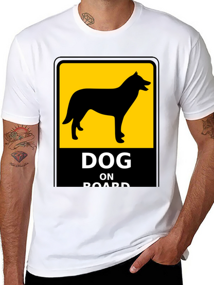 Dog On Board Black T-Shirt