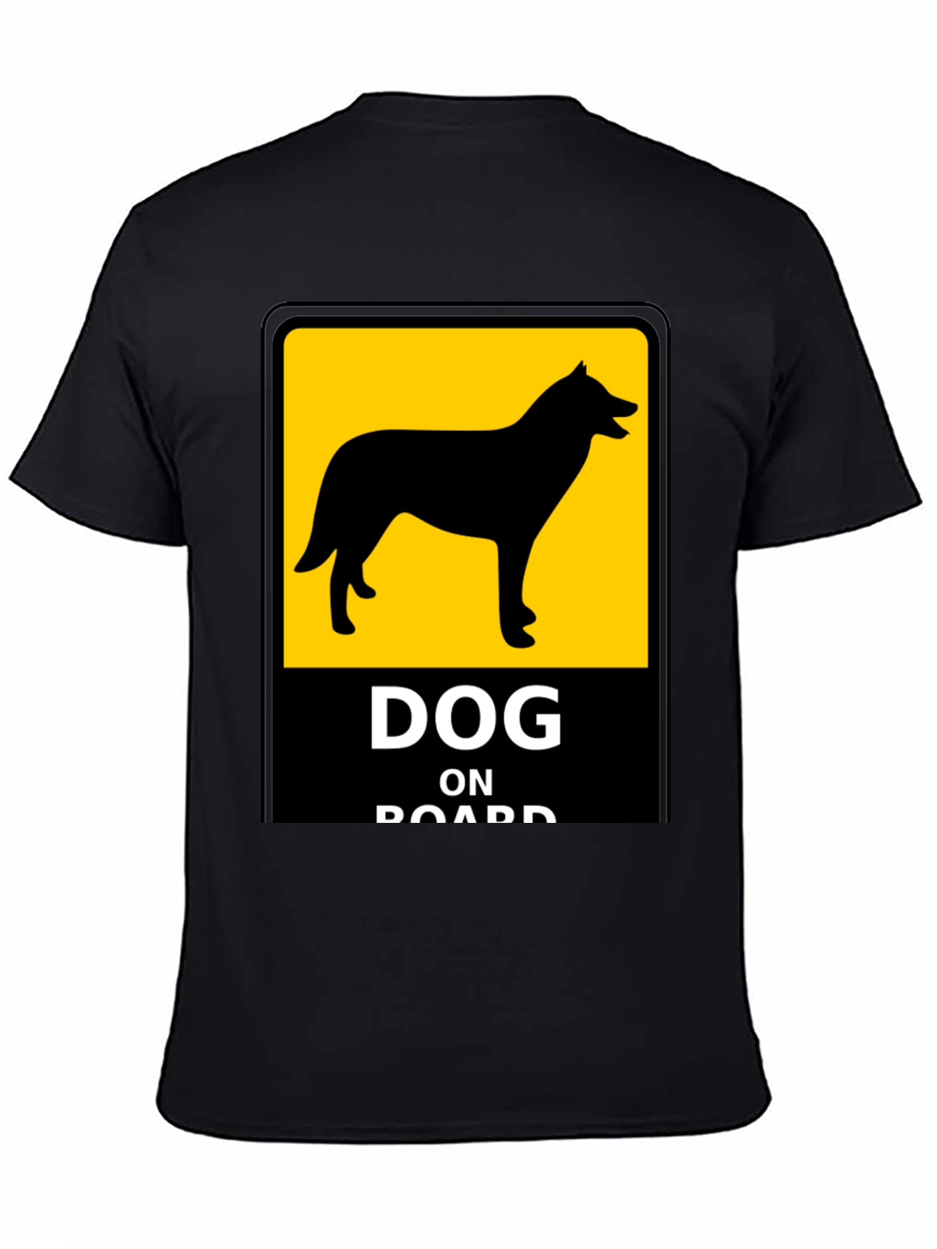 Dog On Board Black T-Shirt