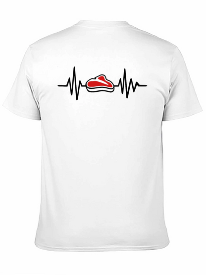 Steak Heartbeat Graphic Tee - Foodie Humor T-Shirt