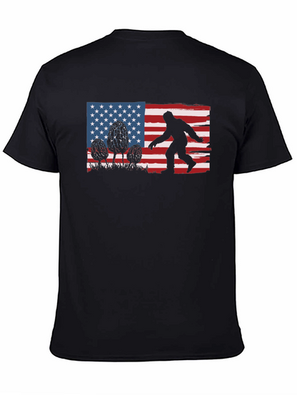 Bigfoot American Flag Graphic T-Shirt