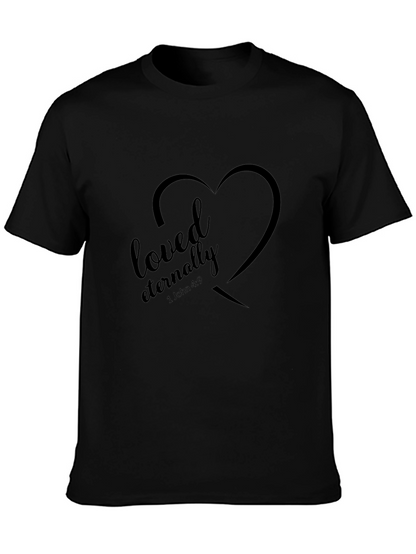 Loved Eternally Black Christian T-Shirt