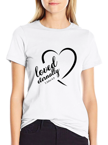 Loved Eternally Black Christian T-Shirt