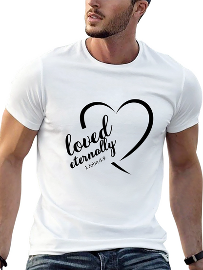 Loved Eternally Black Christian T-Shirt