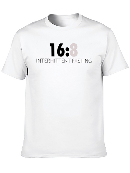 16:8 Intermittent Fasting T-Shirt - Black