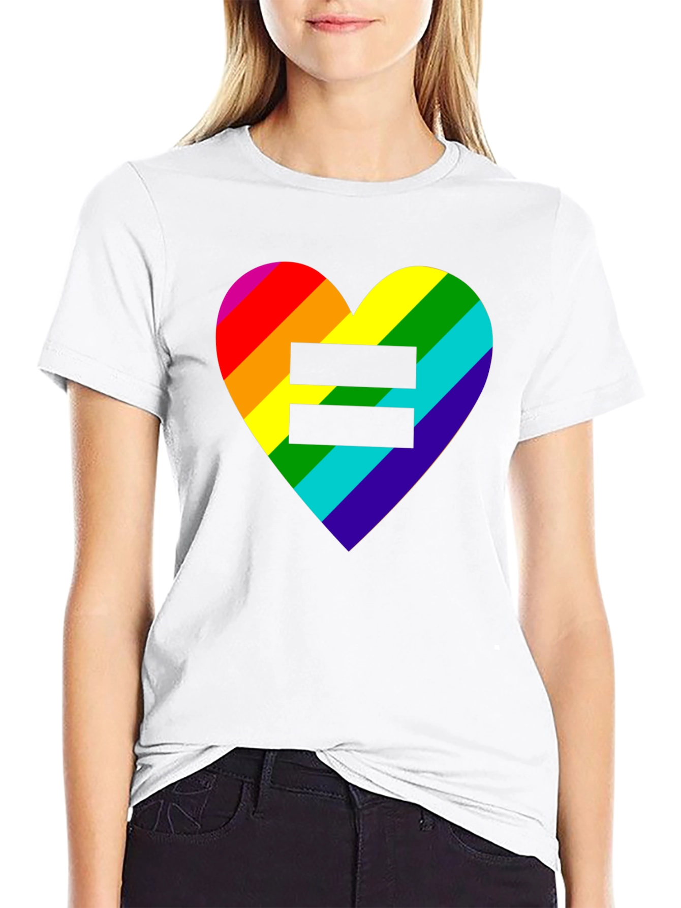 Equality Rainbow Heart Tee