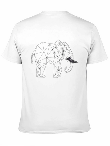 Mens Black Geometric Graphic T-Shirt