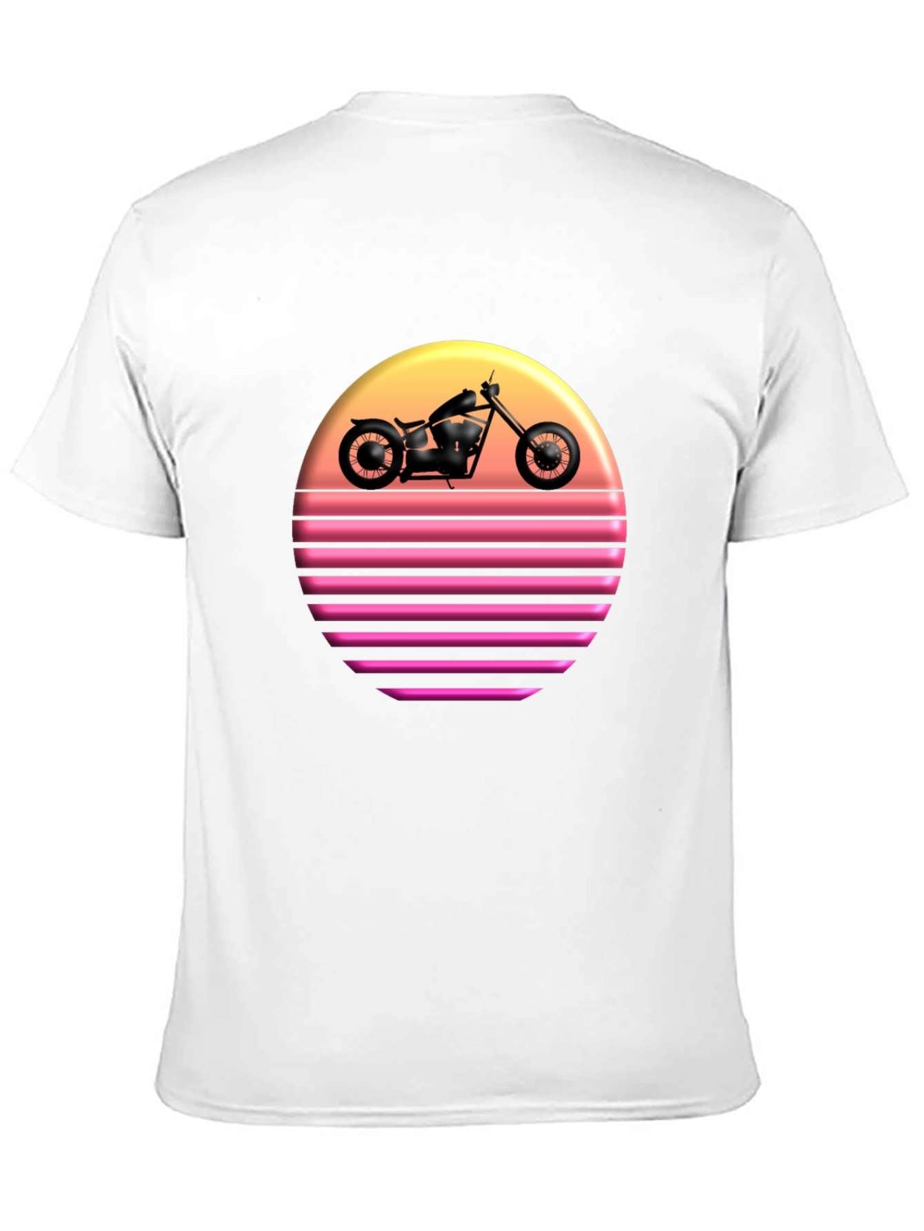 Retro Sunset Motorcycle Graphic T-Shirt