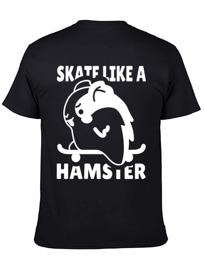 Skate Like a Hamster Black T-Shirt