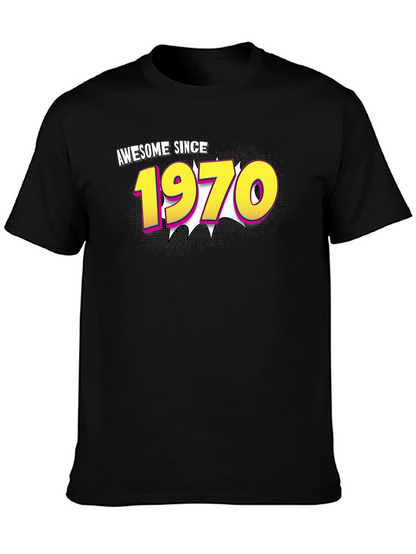 Awesome Since 1970 Black T-Shirt