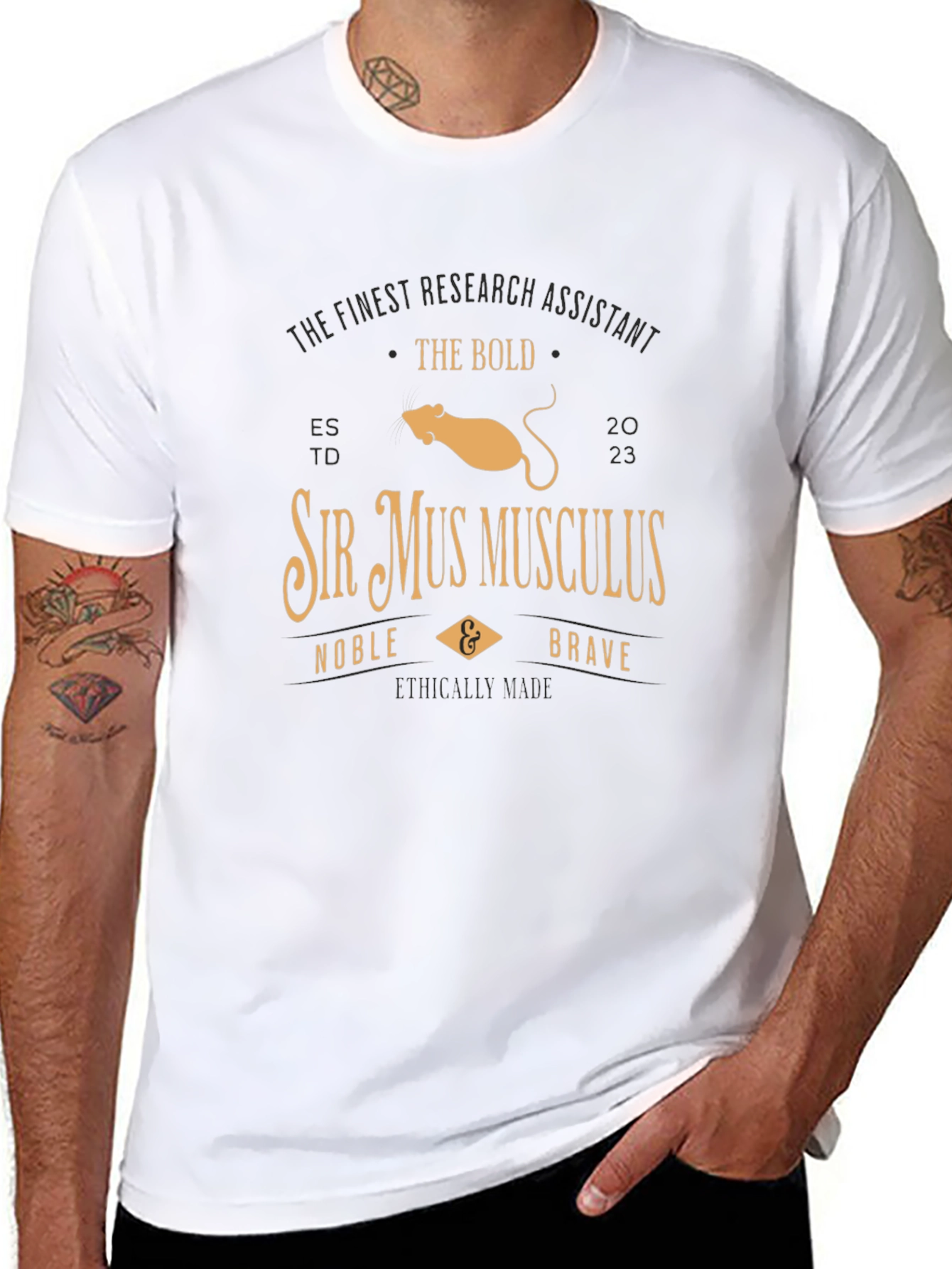 Sir Mus Musculus Research Assistant T-Shirt