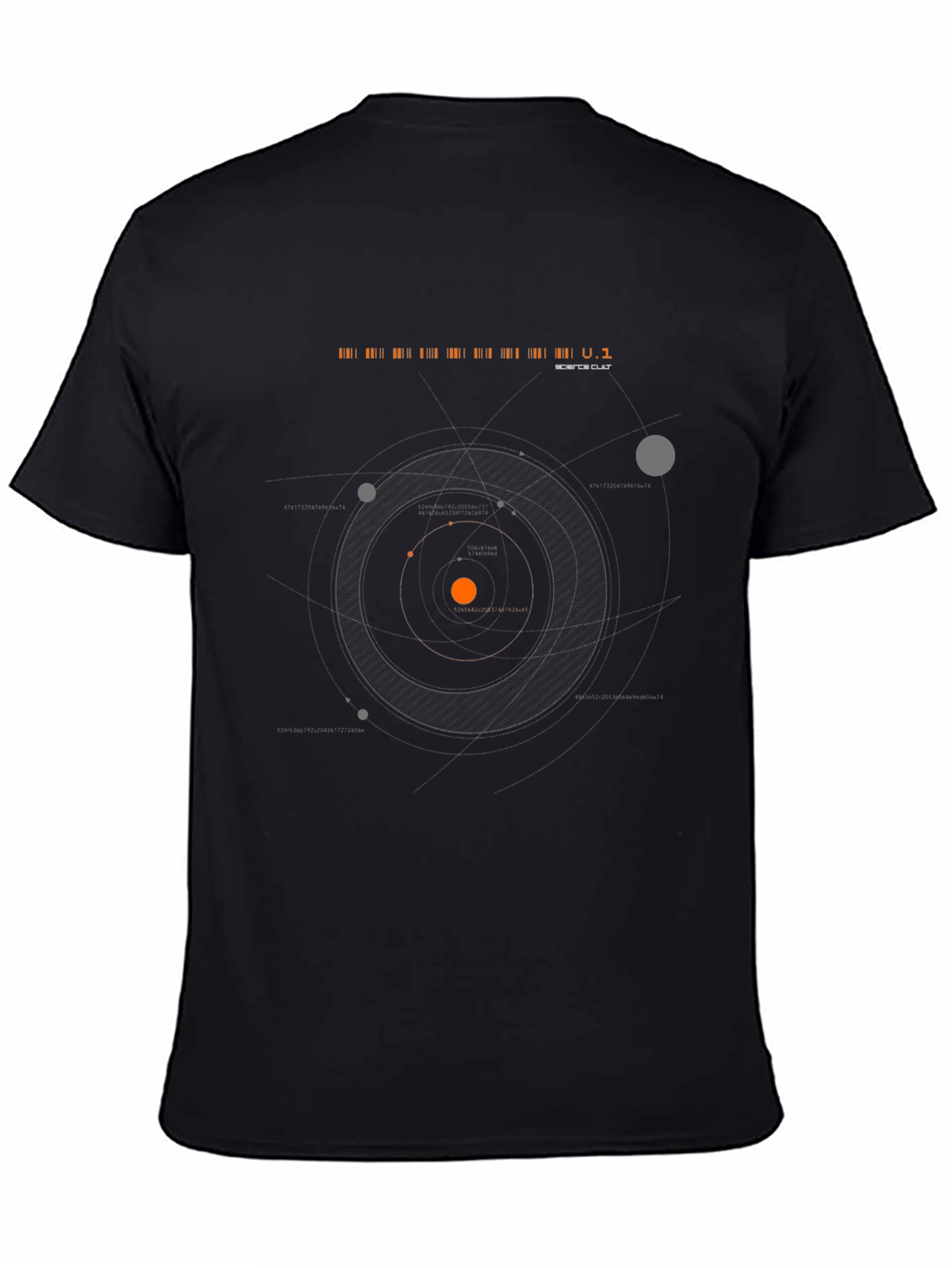 Space Orbit Black T-Shirt | Robotic Cult