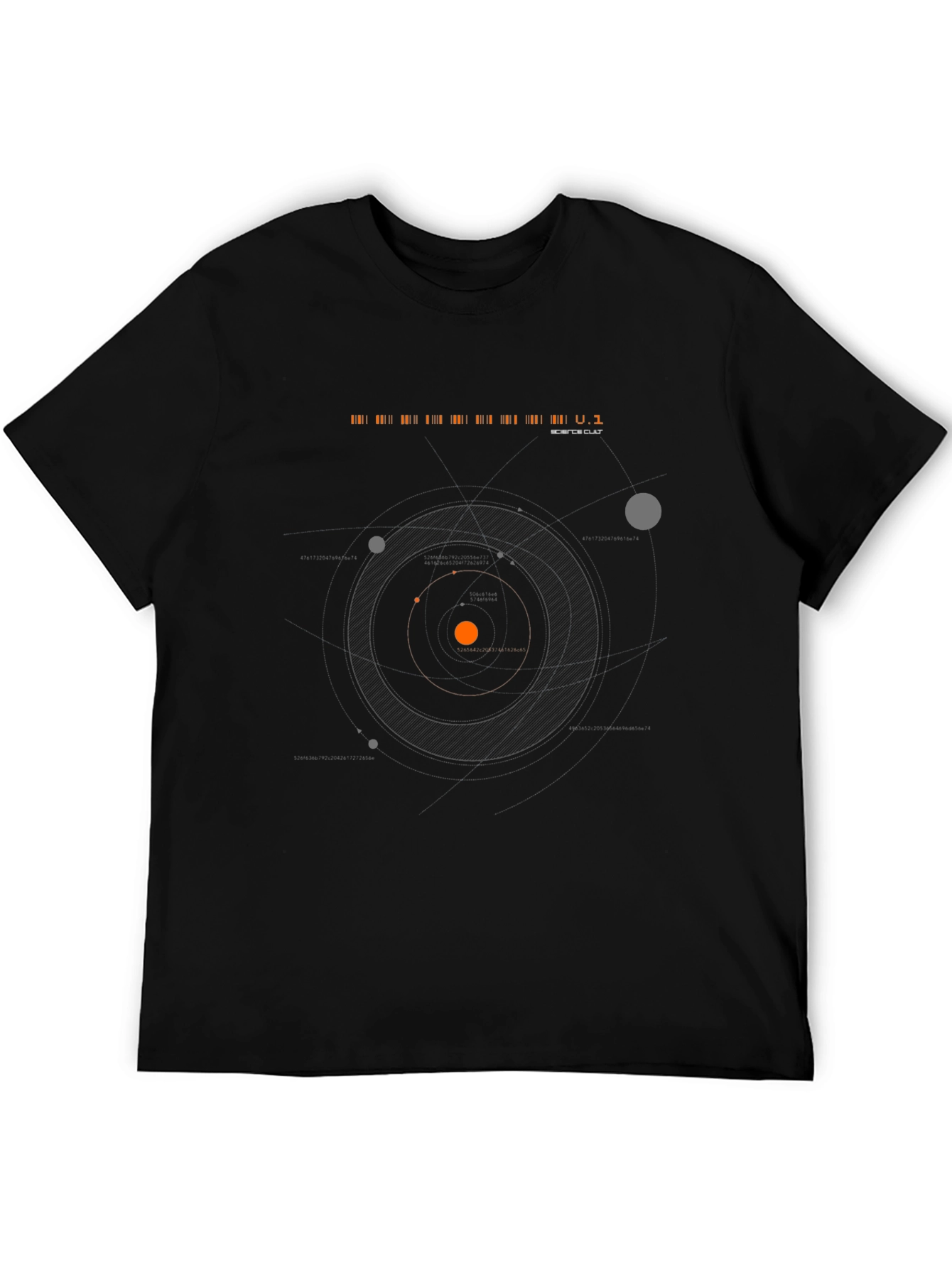 Space Orbit Black T-Shirt | Robotic Cult