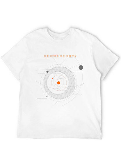 Space Orbit Black T-Shirt | Robotic Cult