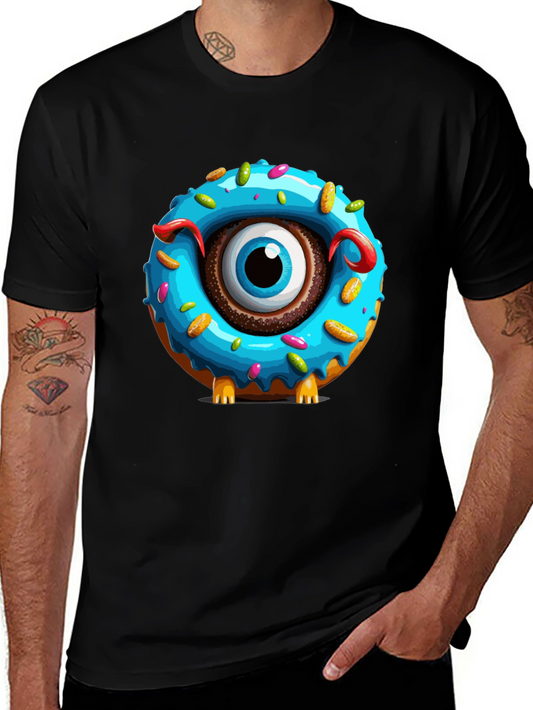 Donut Monster Graphic T-Shirt - Unique Eye-Catching Design
