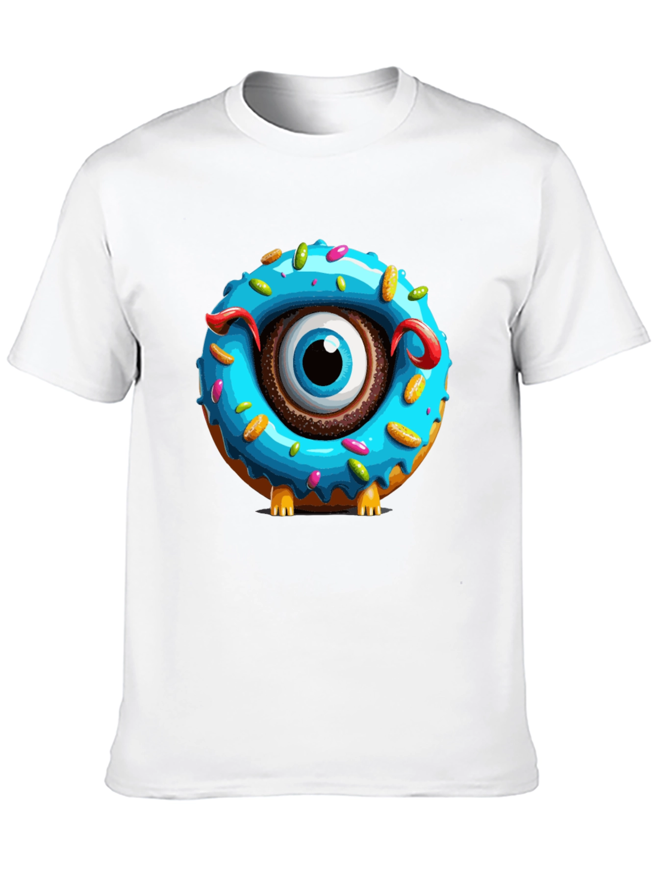 Donut Monster Graphic T-Shirt - Unique Eye-Catching Design