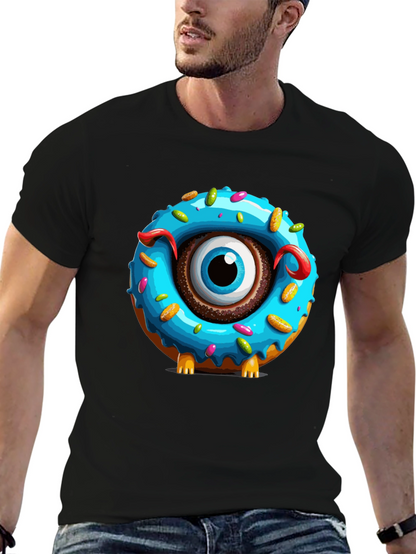 Donut Monster Graphic T-Shirt - Unique Eye-Catching Design