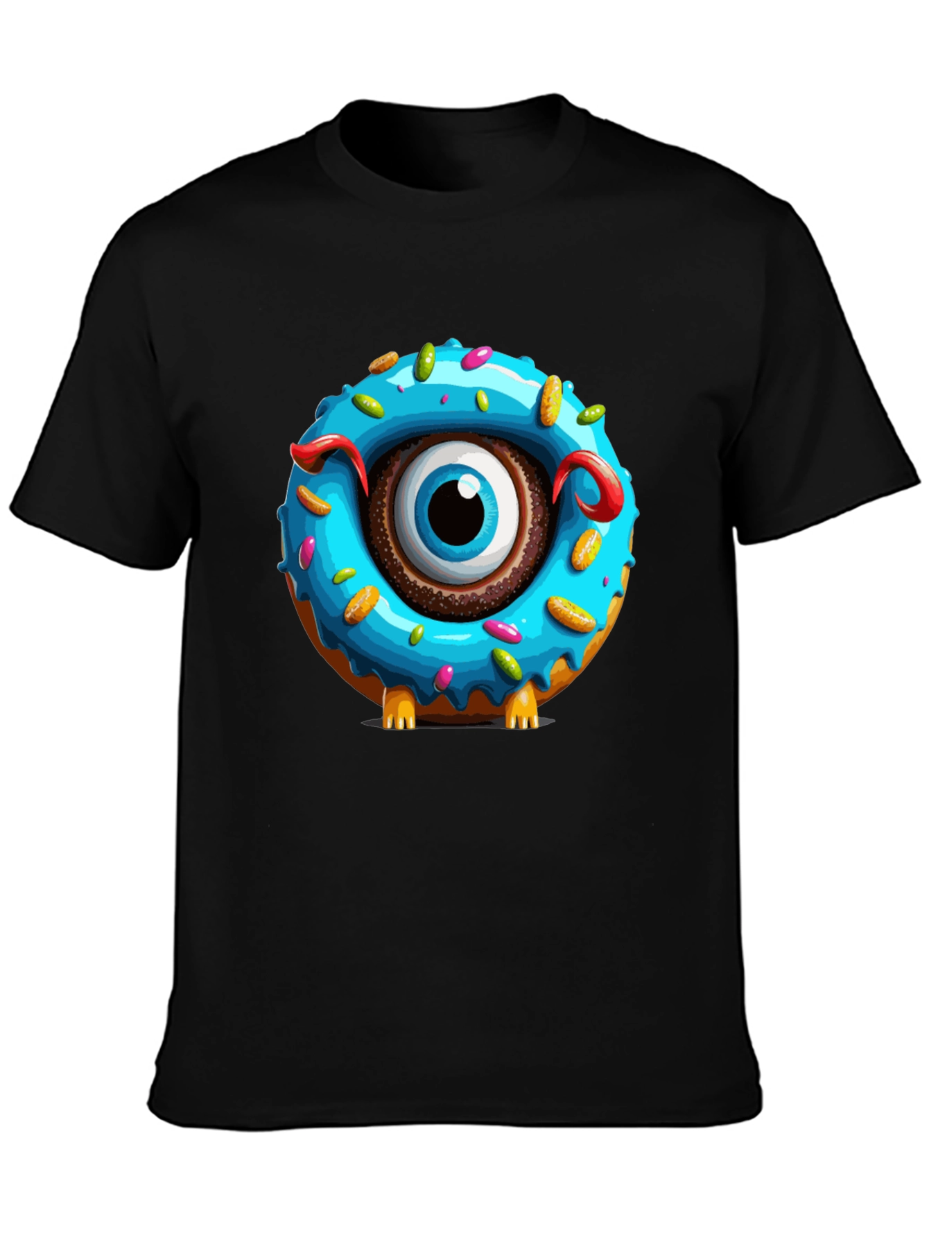 Donut Monster Graphic T-Shirt - Unique Eye-Catching Design