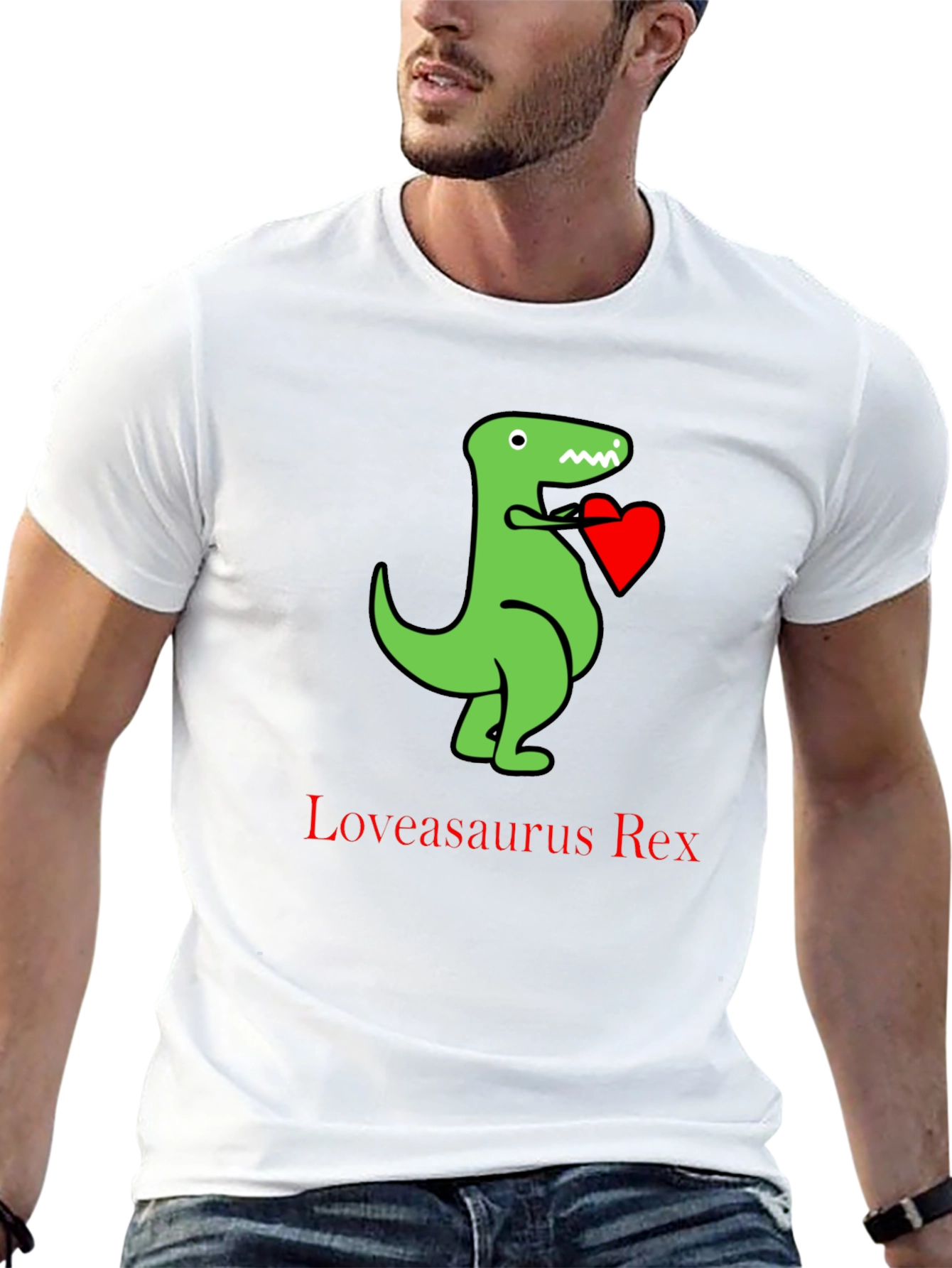 Loveasaurus Rex T-Shirt - Dinosaur Heart Tee