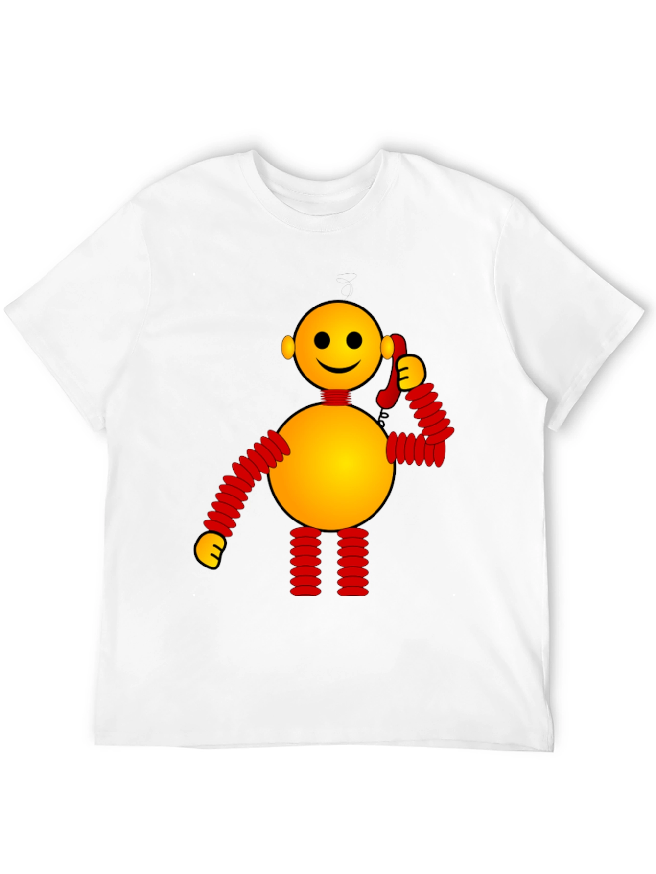 Whimsical Robot Graphic Tee - Black