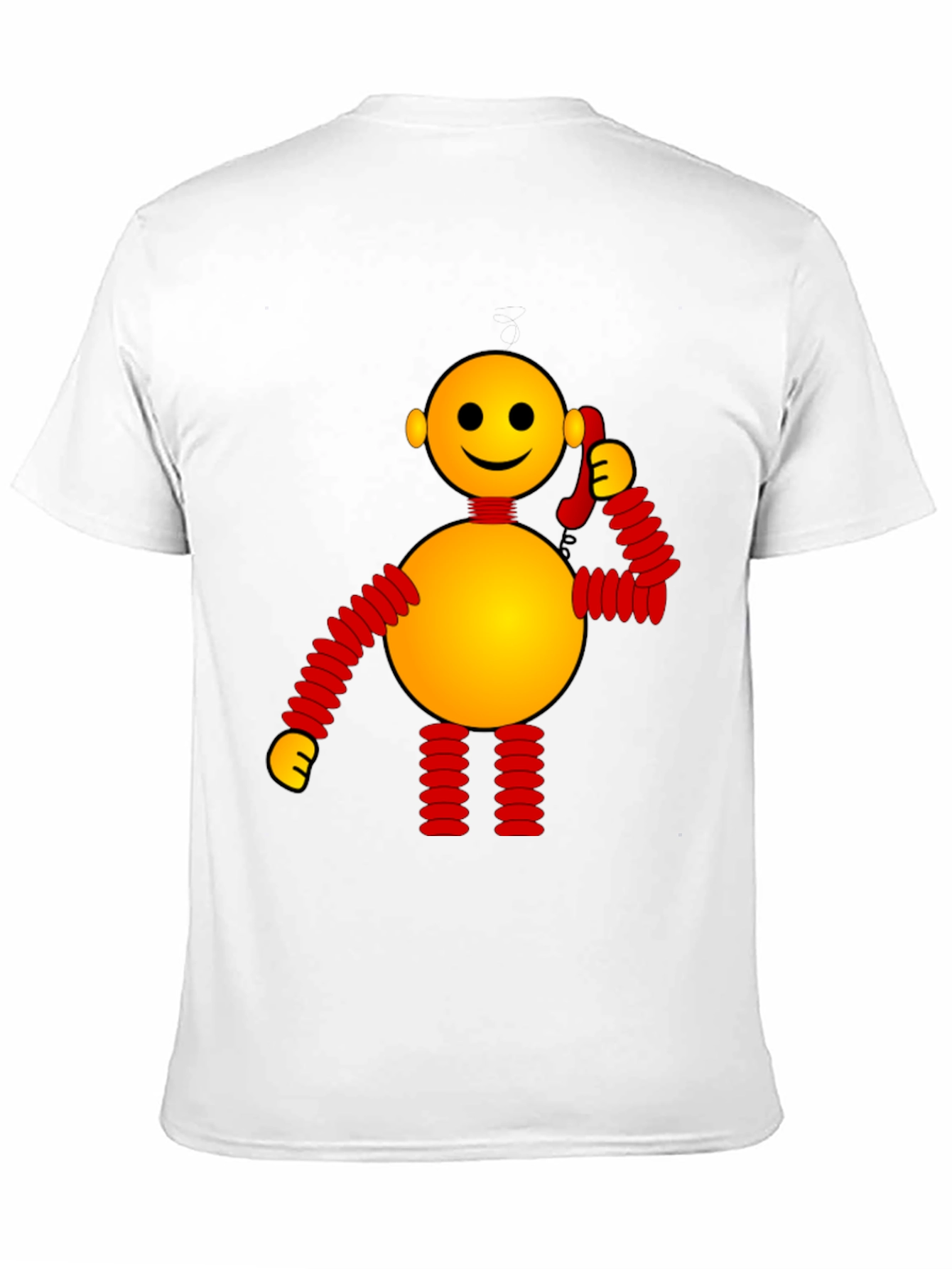 Whimsical Robot Graphic Tee - Black