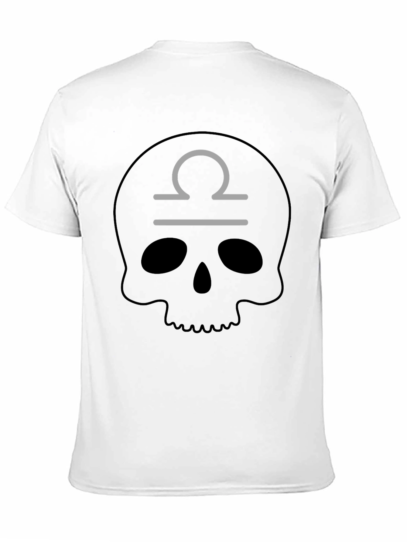 Libra Skull T-Shirt - Zodiac Sign Graphic Tee
