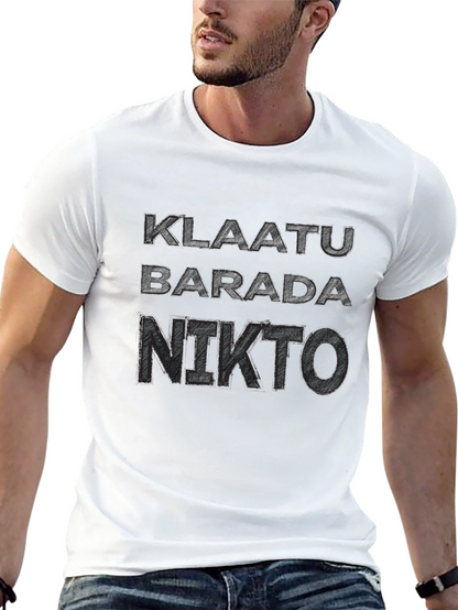 Klaatu Barada Nikto T-Shirt - Sci-Fi Fan Apparel