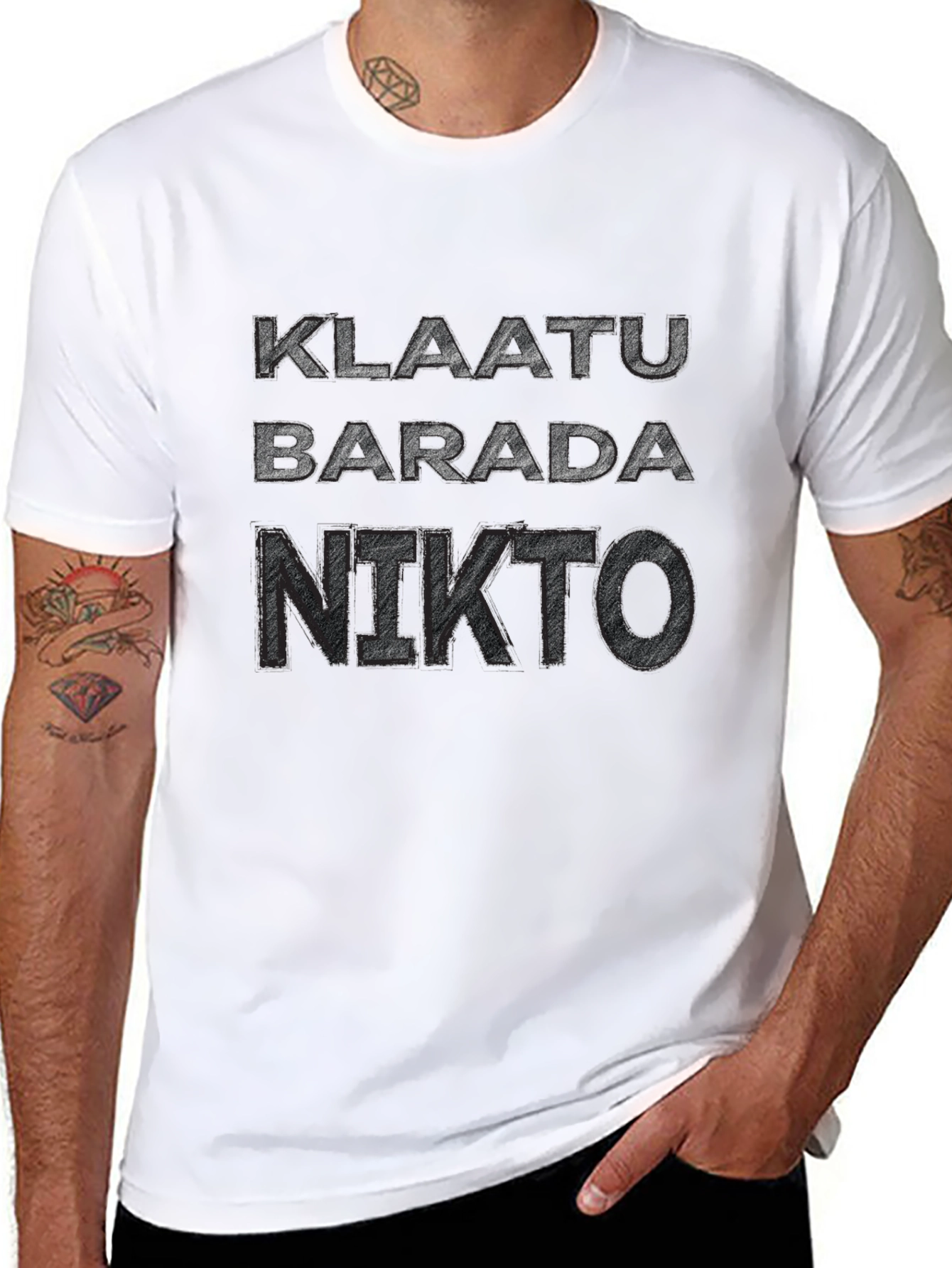 Klaatu Barada Nikto T-Shirt - Sci-Fi Fan Apparel