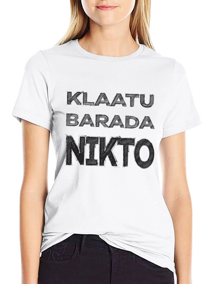 Klaatu Barada Nikto T-Shirt - Sci-Fi Fan Apparel